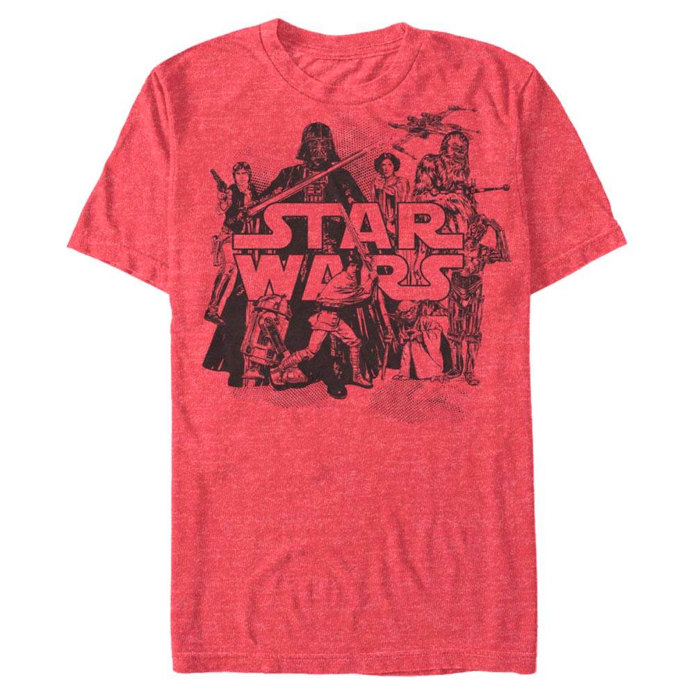 Men's Star Wars Star Collage T-Shirt - RED HTR / L