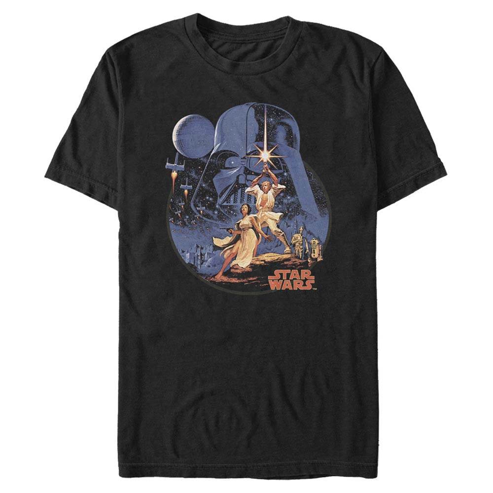 Men's Star Wars Stellar Vintage T-Shirt - BLACK / 3XL