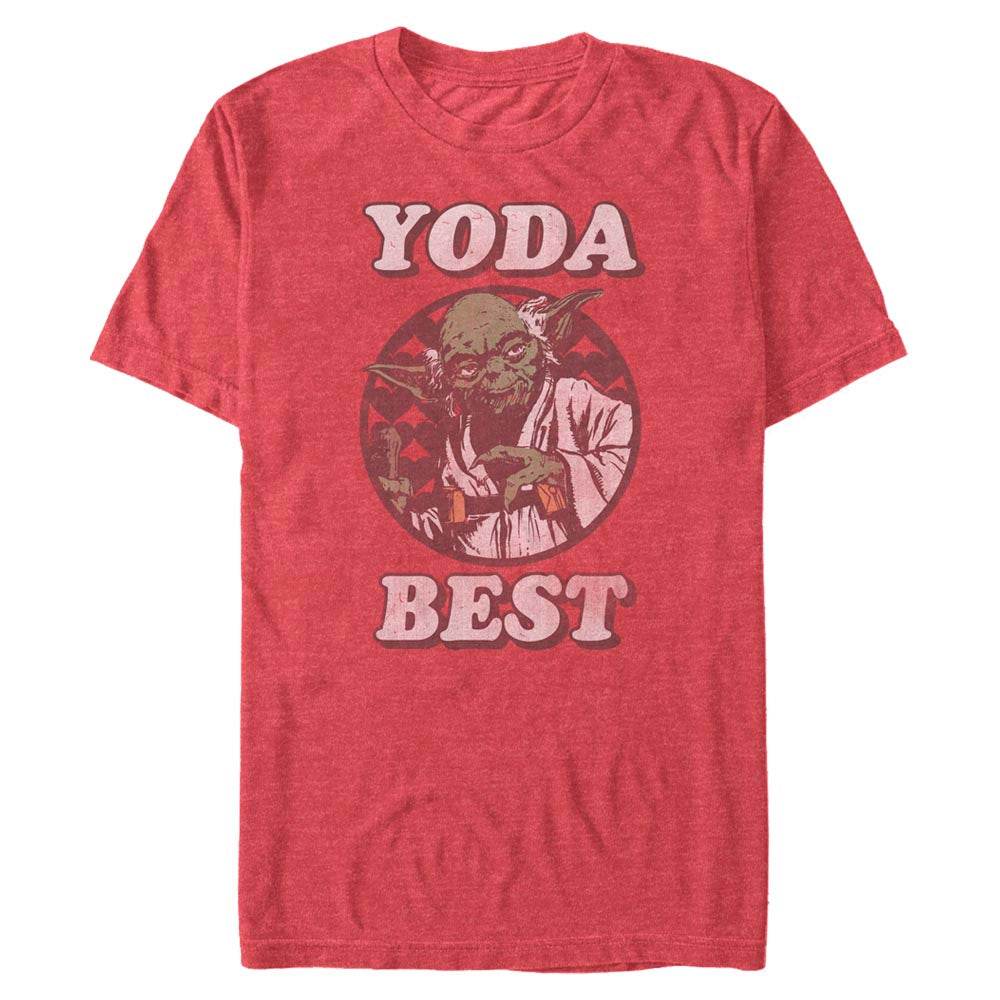 Men's Star Wars Yoda Best T-Shirt - RED HTR / 3XL