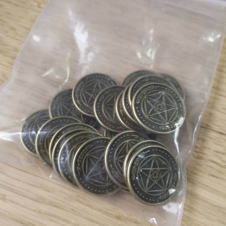 Set a Watch: Metal Coins & Cloth Pouch -