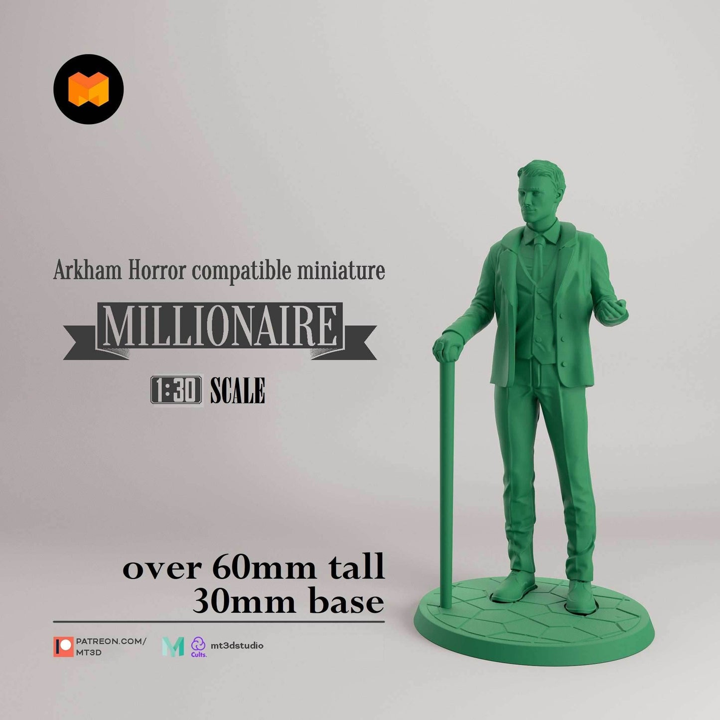 Arkham Compatible Investigator: The Millionaire (Preston Fairmont) -