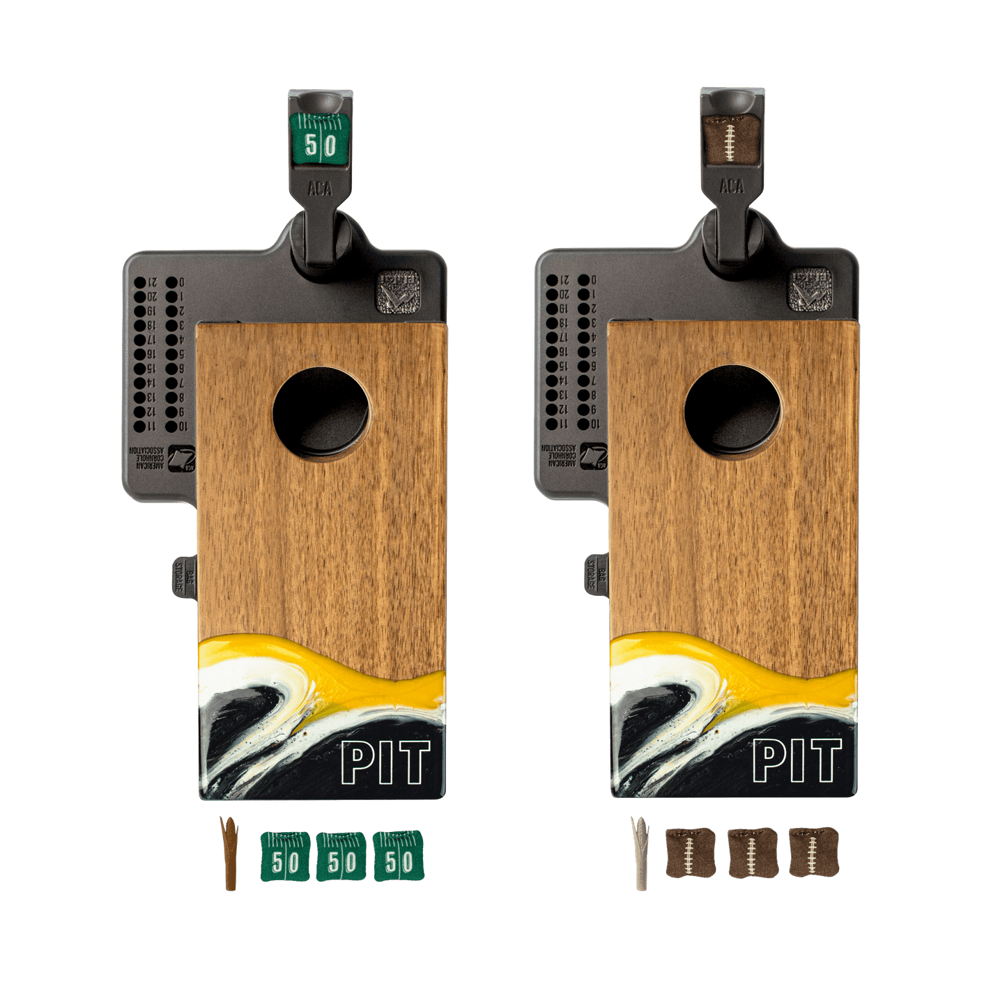 Mini Tabletop Resin & Wood Cornhole Set | Gameday Collection