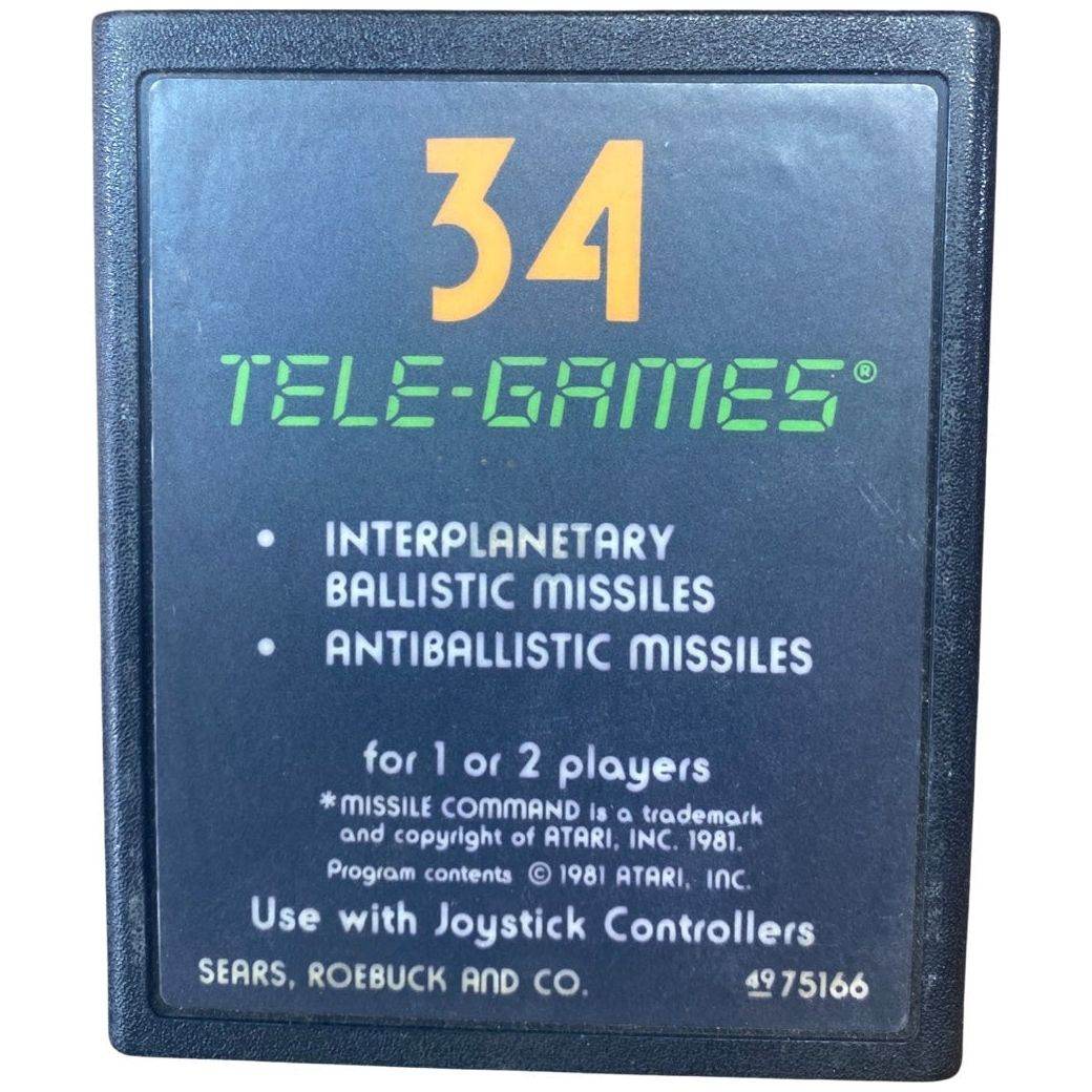 Missile Command - Atari 2600 - Text Label - Game Only