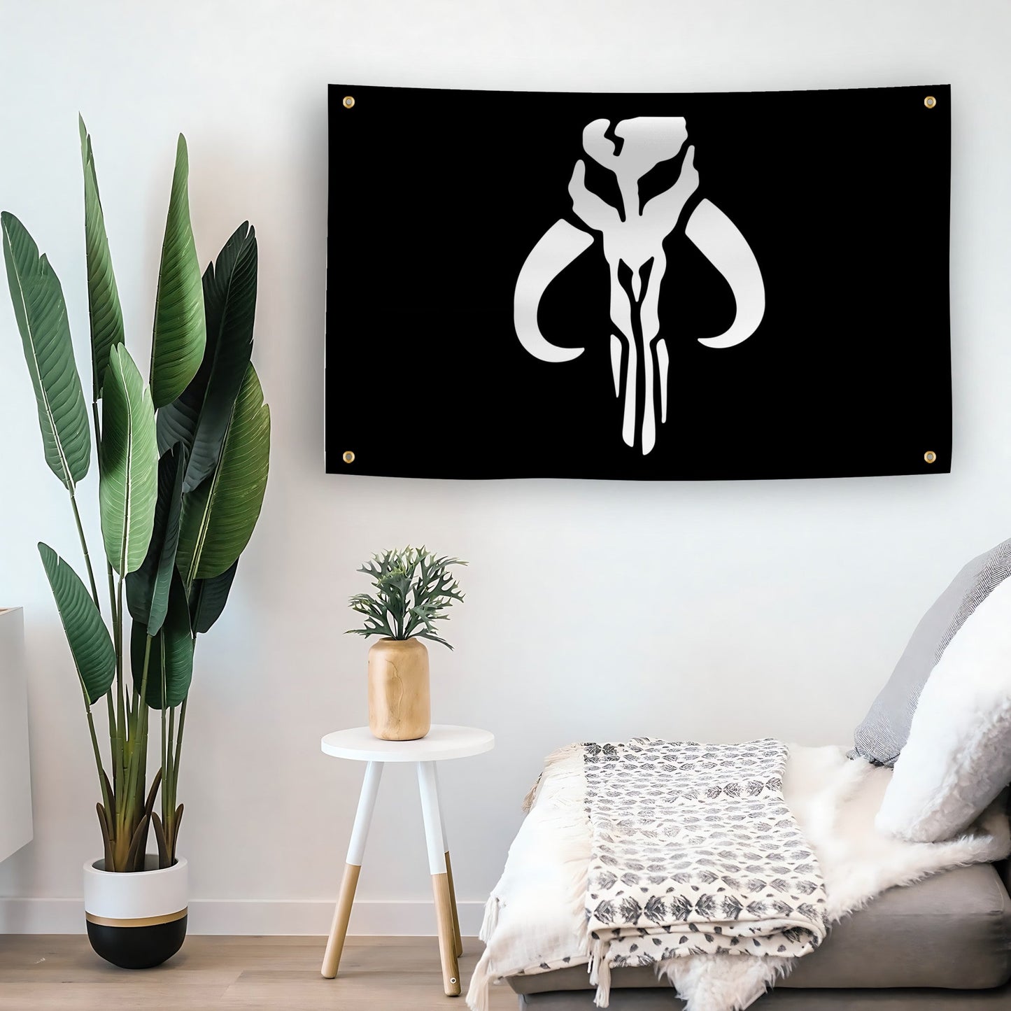 Star Wars Mandalorian Mythosaur Skull Flag