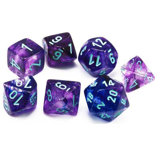Nebula Polyhedral Luminary Nocturnal/Blue 7-Die Set -