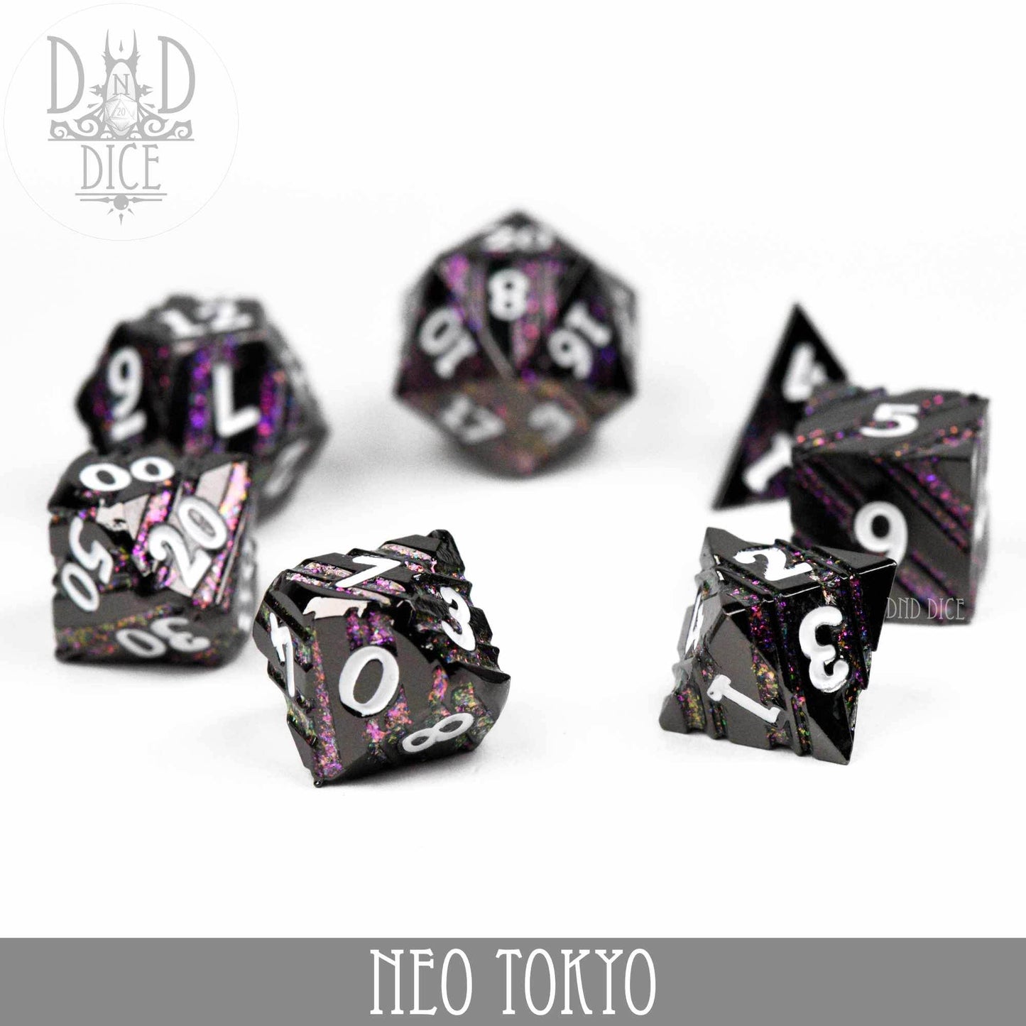 Neo Tokyo Metal Dice Set -