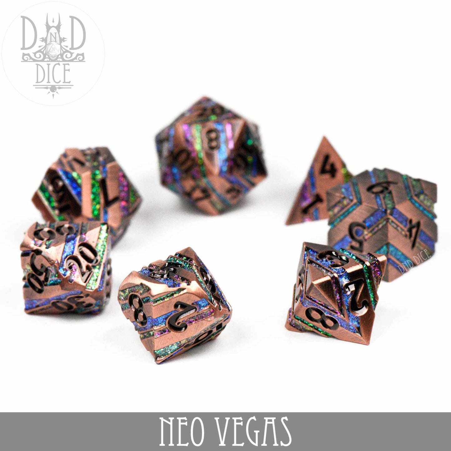 Neo Vegas Metal Dice Set -