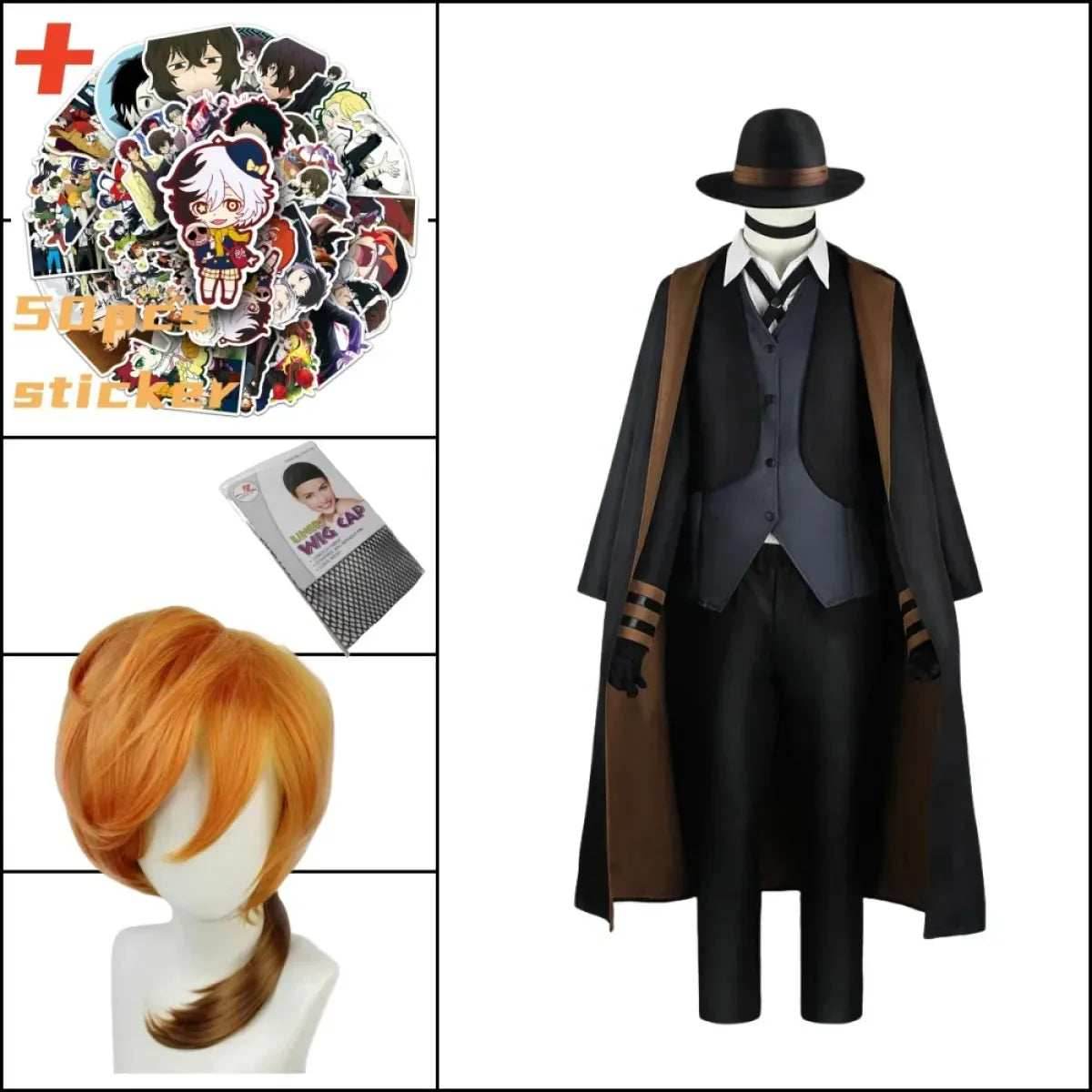 Bungo Stray Dogs Cosplay Nikolai Gogol Suit - A9 / S / Nearest Warehouse