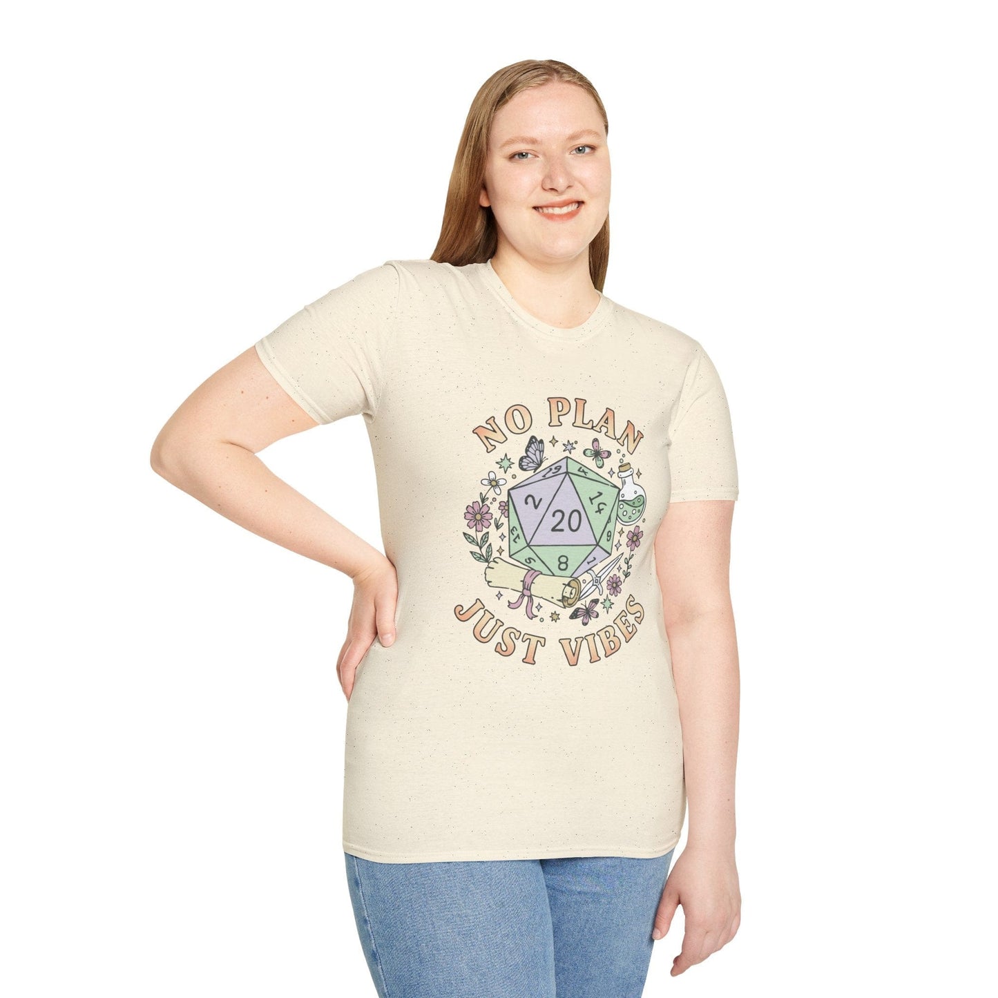 No Plan Just Vibes D&D T-Shirt