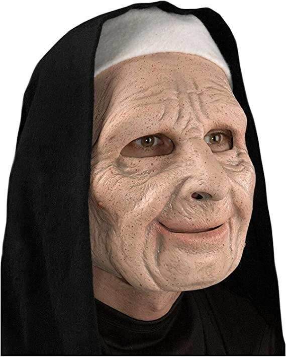 Nun on the Run Halloween Costume Mask Scary Cosplay -
