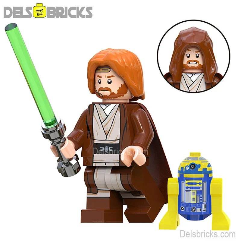 Obi Wan Kenobi with long hair Lego Star Wars Minifigures custom Toys 1 -