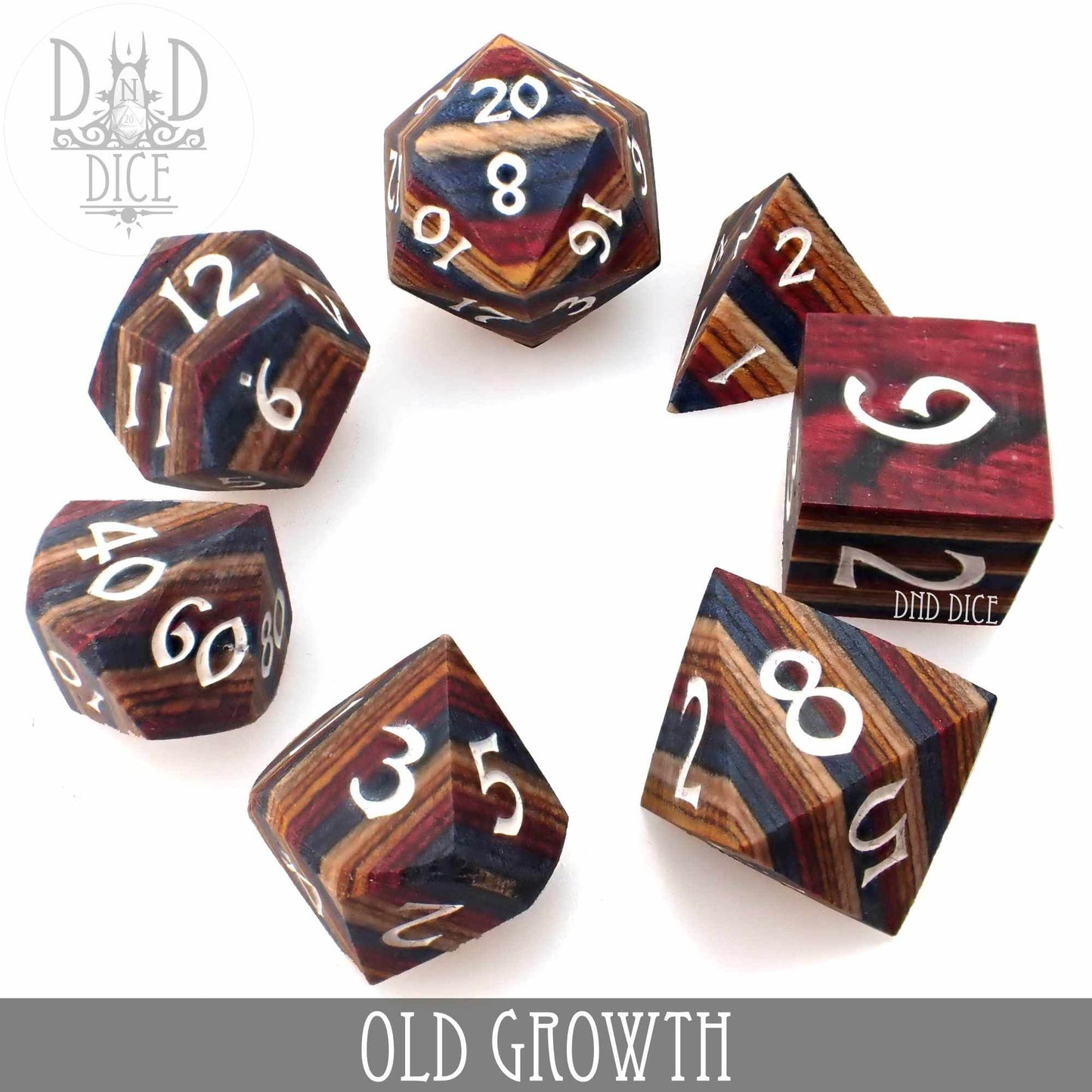 Old Growth Wood Dice Set (Gift Box) -
