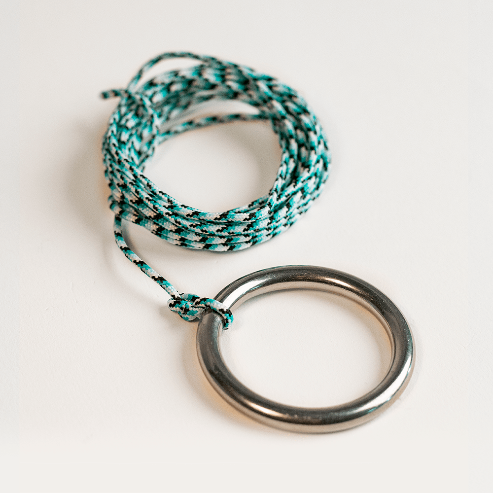 One of a Kind Black Epoxy Resin Live-Edge Wood Hook and Ring Toss Game