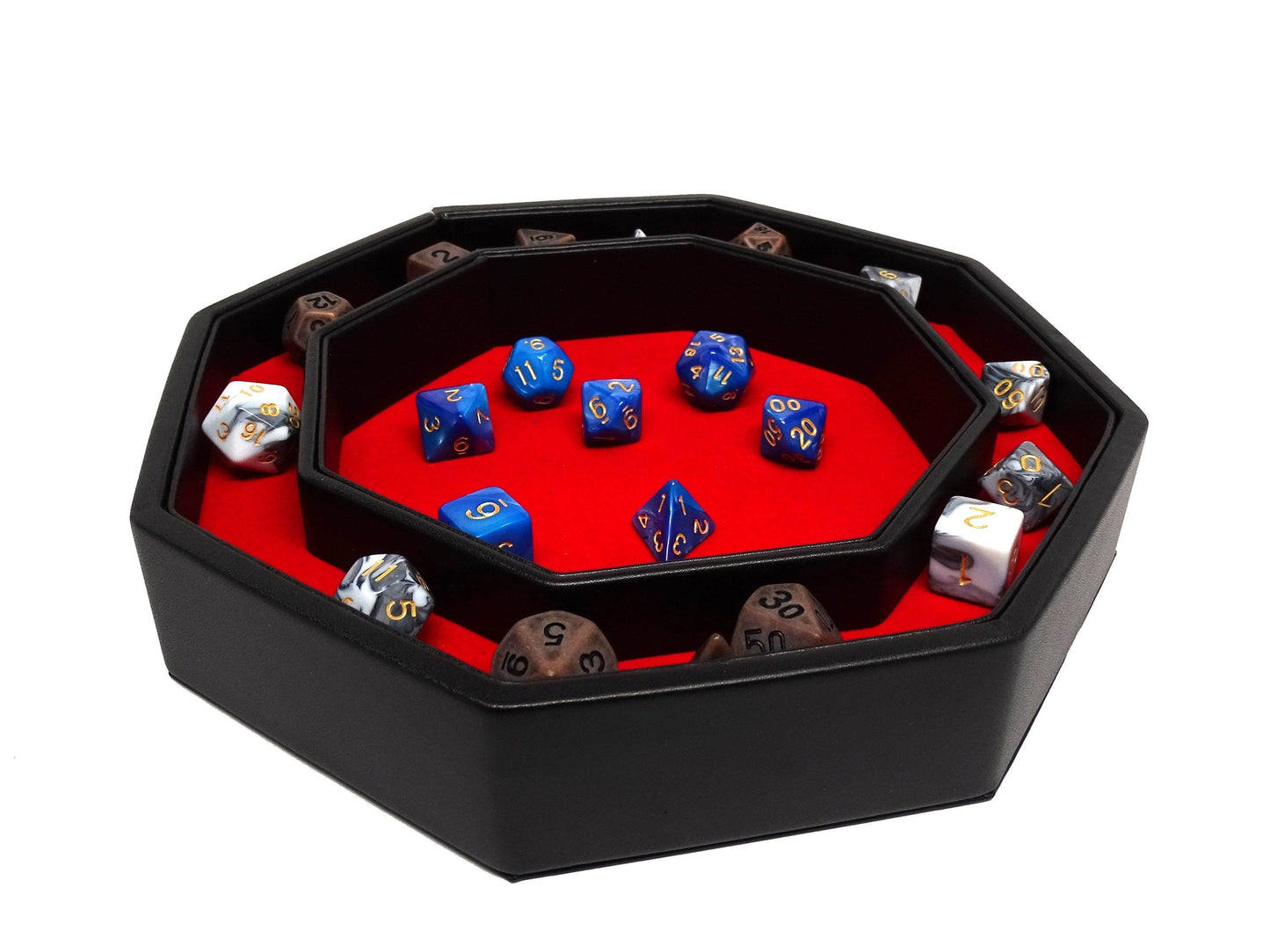 Ouroboros Dice Tray With Dice Staging Area and Lid -