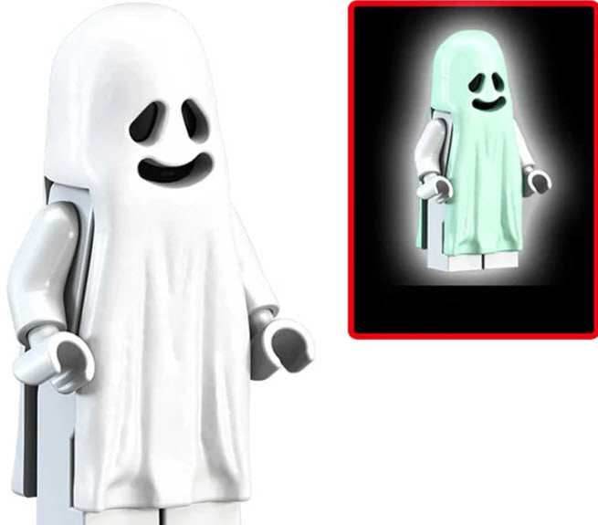 Glow in the Dark Happy Ghost Minifigures -