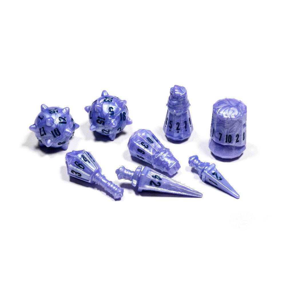 PolyHero Warrior 8 Dice Set - Ghost Knight -
