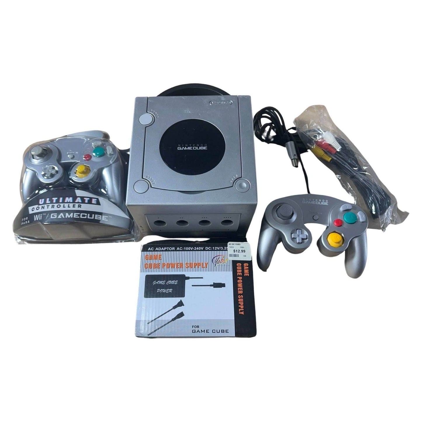 Platinum GameCube (2-Controller-System) - Platinum Color 1 OEM & 1 3rd Party