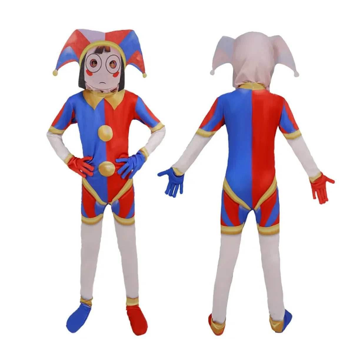 Pomni Cosplay Costume – The Amazing Digital Circus Jumpsuit and Hat - Pomni B / 120cm