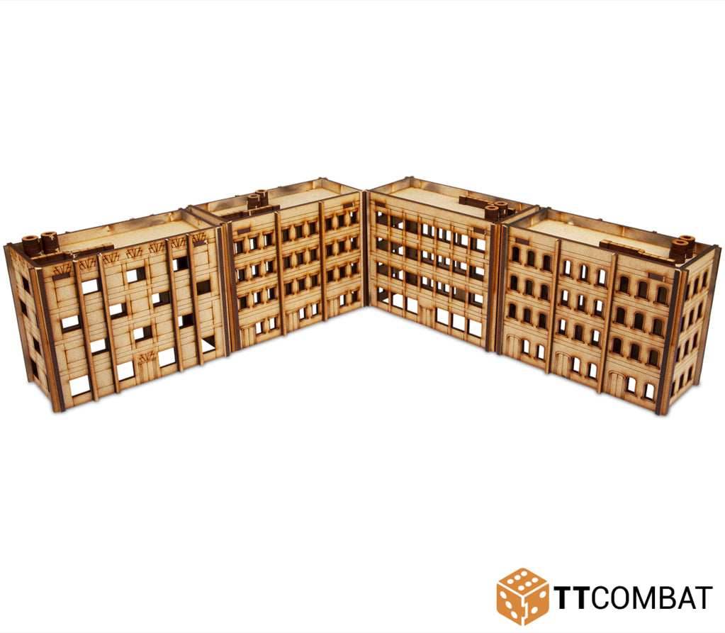 TTCombat 10mm Terrain: Sci-fi Scenics - Brownstone Rows -