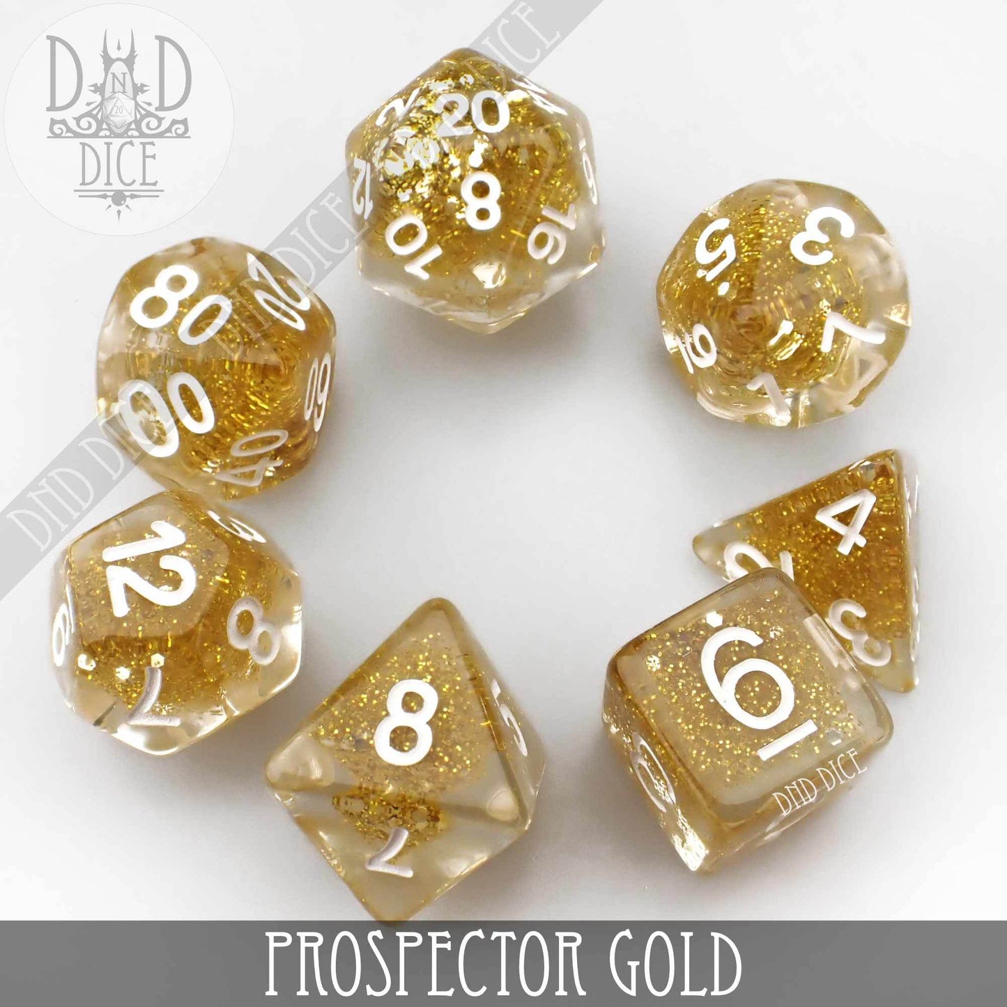 Prospector Gold Dice Set -