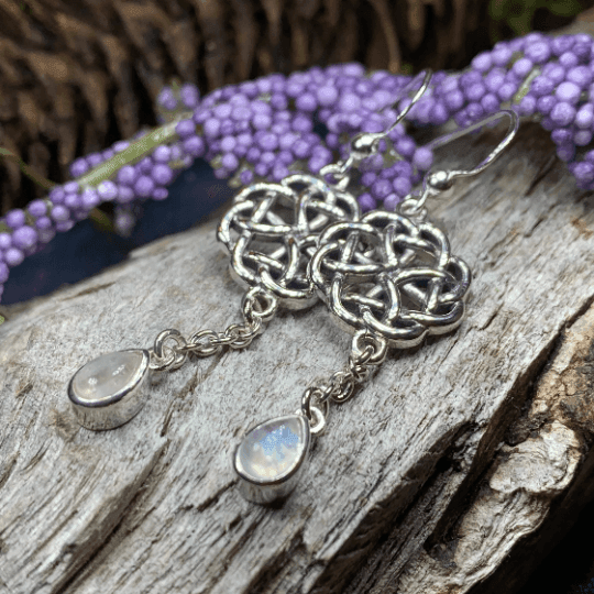 Kate Celtic Knot Earrings - Amethyst
