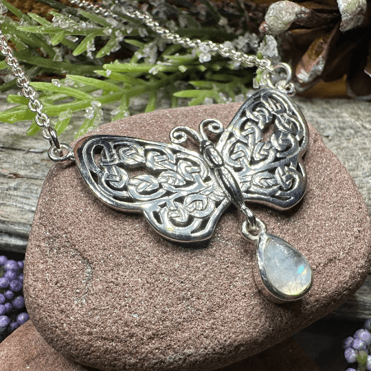 Celtic Butterfly Necklace - Amethyst