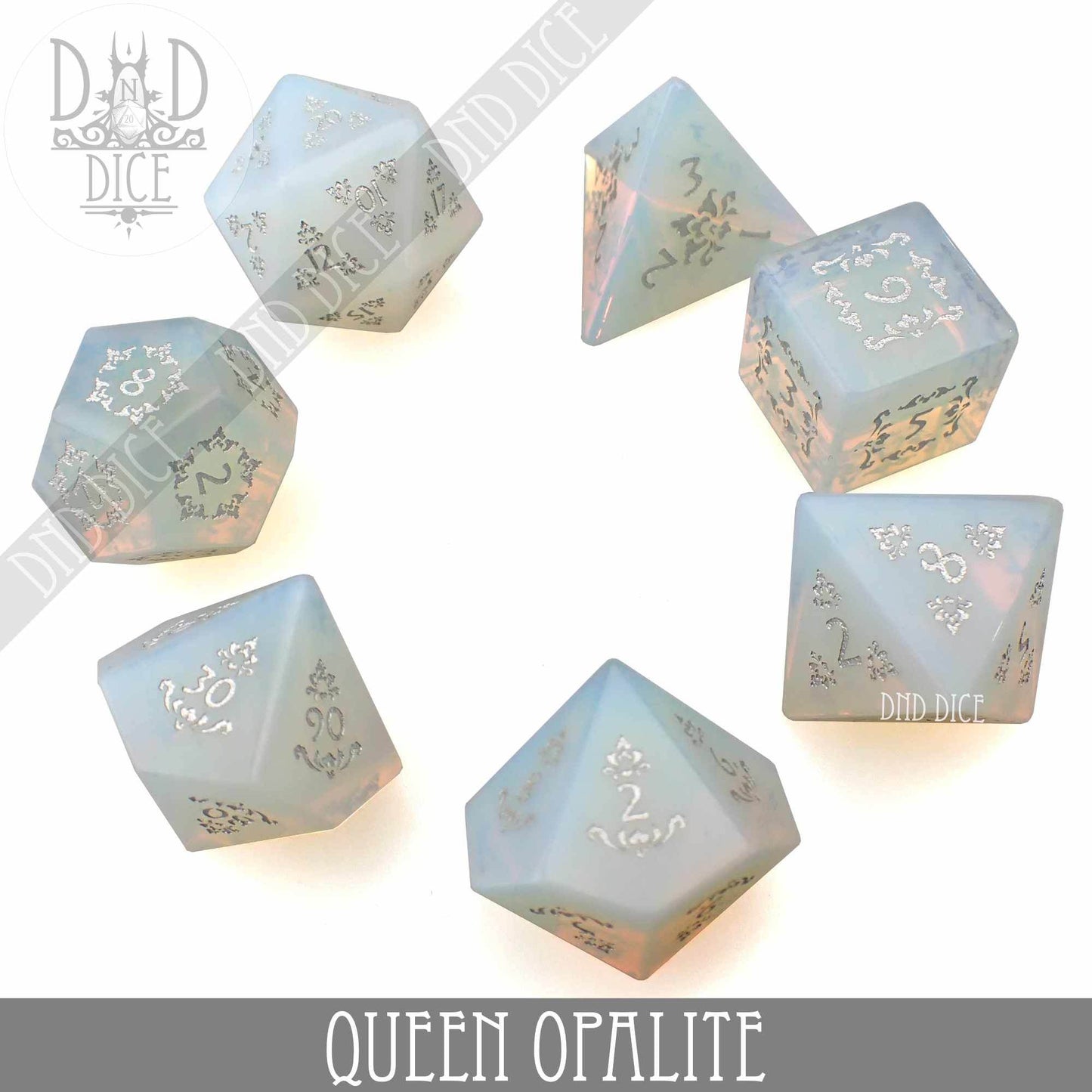 Queen Opalite Dice Set (Gift Box) -