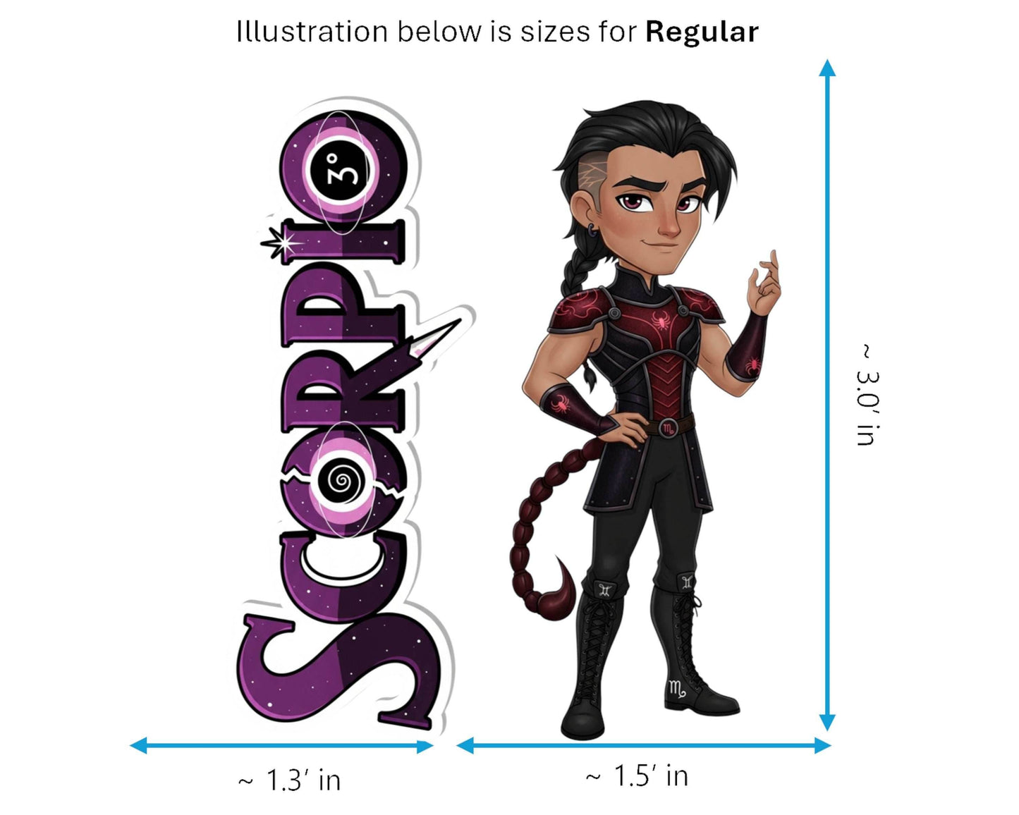 Scorpio Sticker and Magnet - the Phoenix Horoskins™ – Zodiac Water Sign | Waterproof & UV-Proof - Sticker / Regular