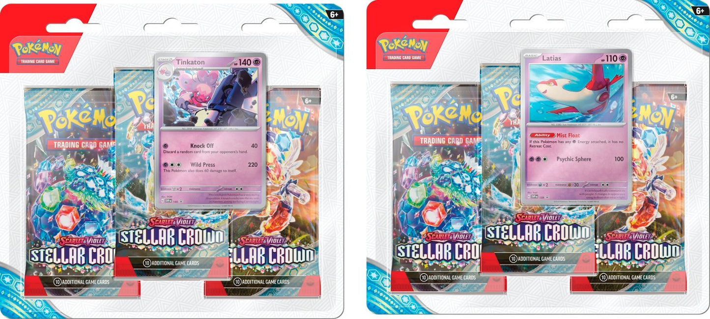 Stellar Crown 3-booster Blister | New | Pokemon