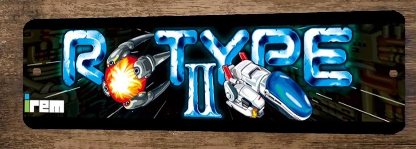 R Type 2 Arcade 3x12 Metal Wall Video Game Marquee Banner Sign