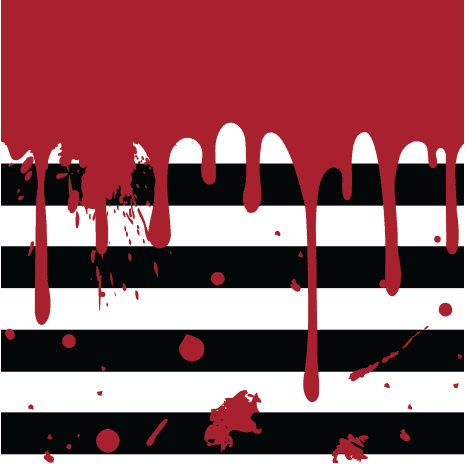 Sanguine Stripes Blood Spatter Knee High Socks -