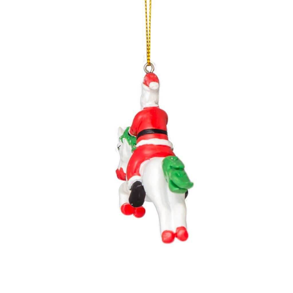 Santa Unicorn Christmas Tree Ornament Decoration -