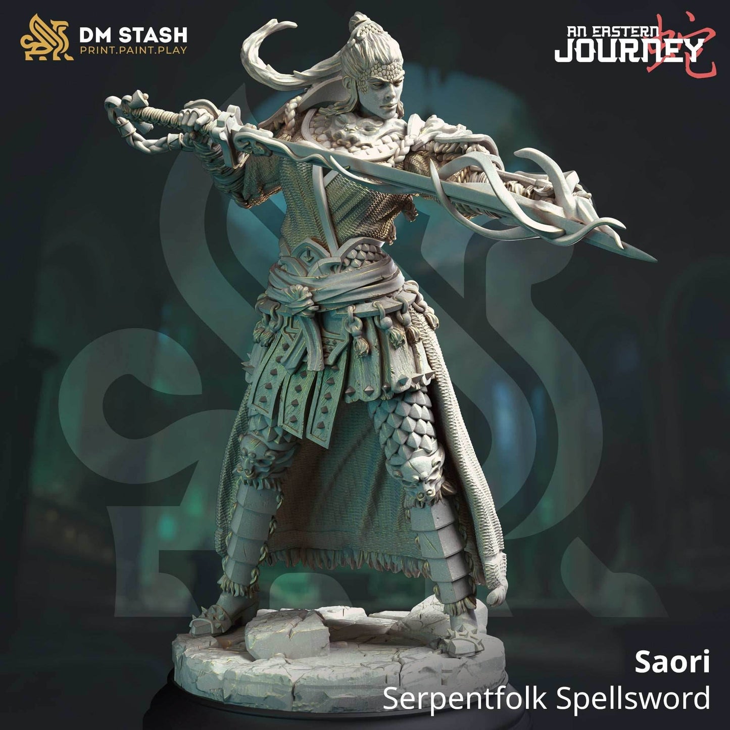 Saori, Serpentfolk Sellsword (Female Yuan-ti Mercenary) - 32mm Scale