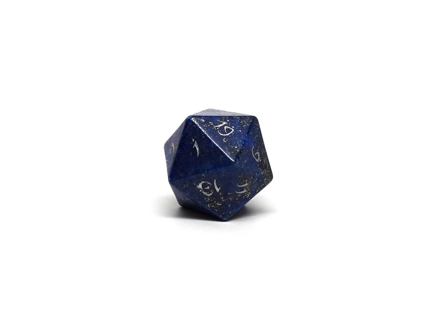 Lapis Lazuli D20 - Silver Elvenkind Font -