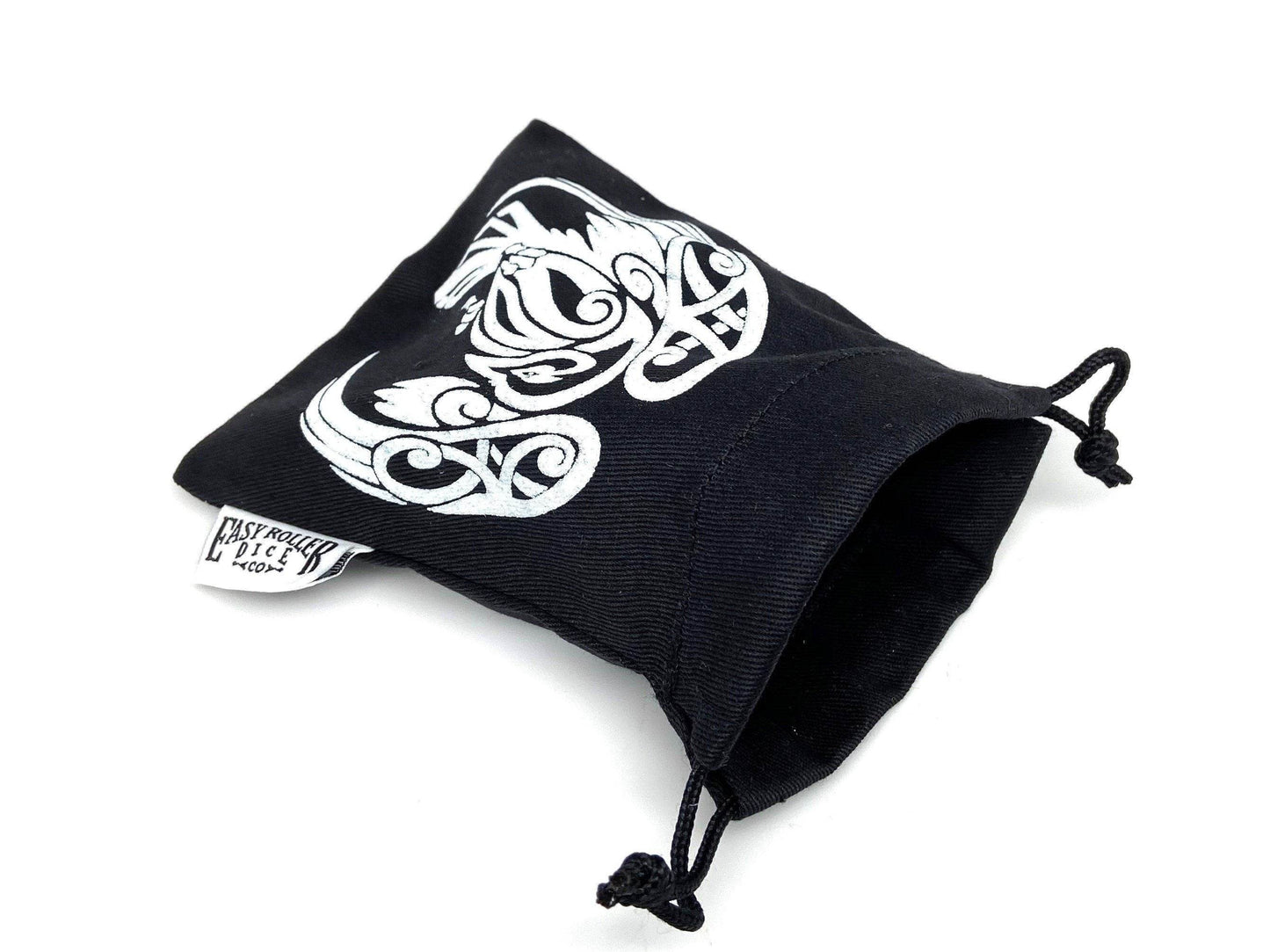 Small Cotton Twill Dice Bag - Raven Design -