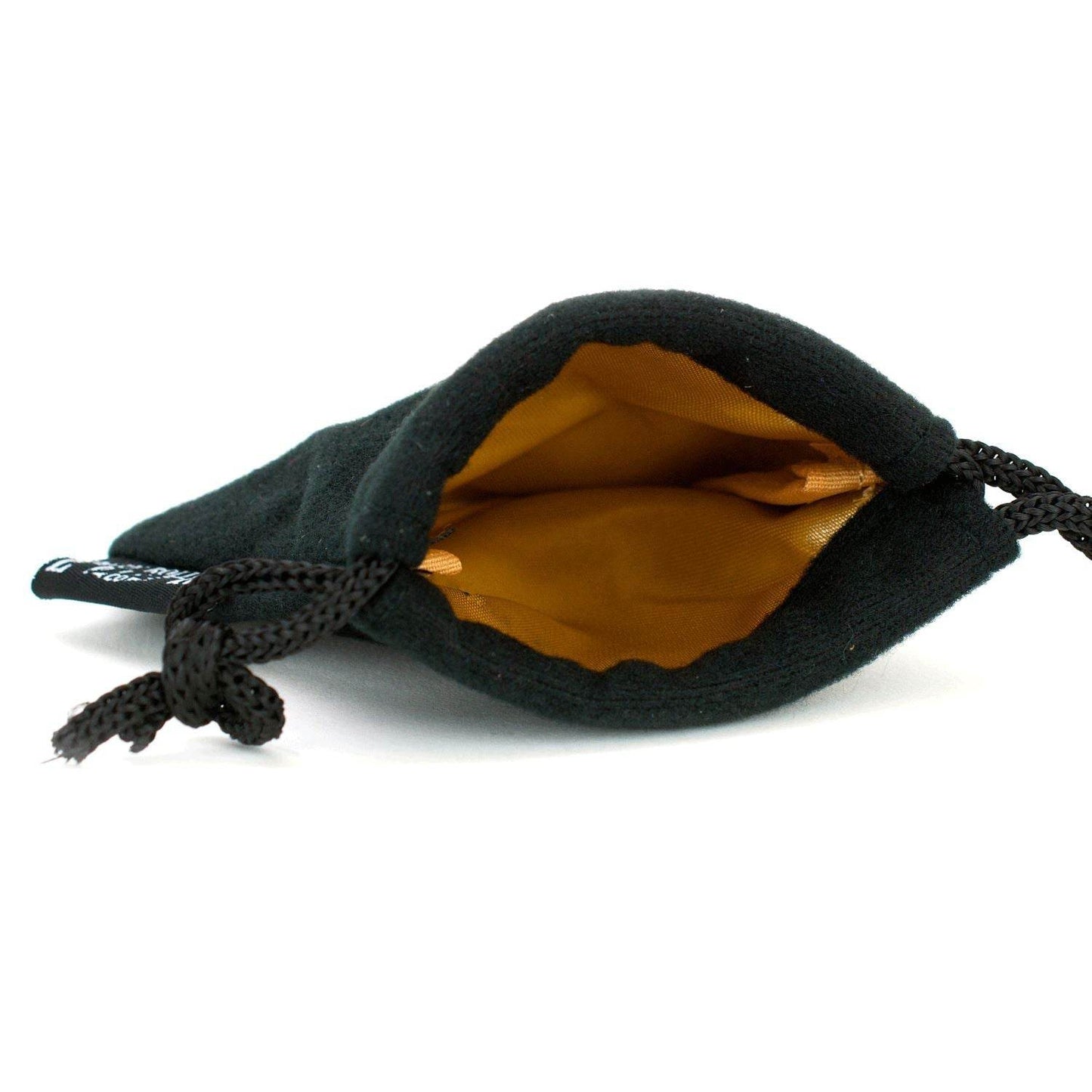 Small Dice Bag 3.75x4 - Black Velvet Exterior, Satin Non-Rip Liner - Multiple Colors Available - Gold