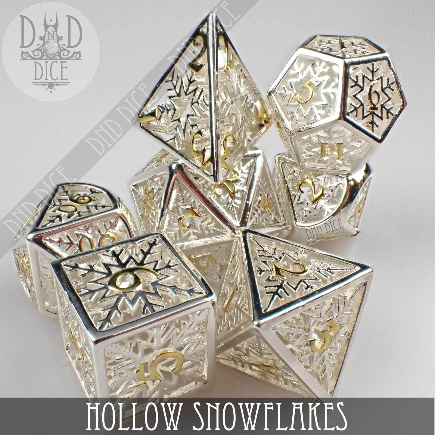 Snowflakes Metal Dice Set (Gift Box) -