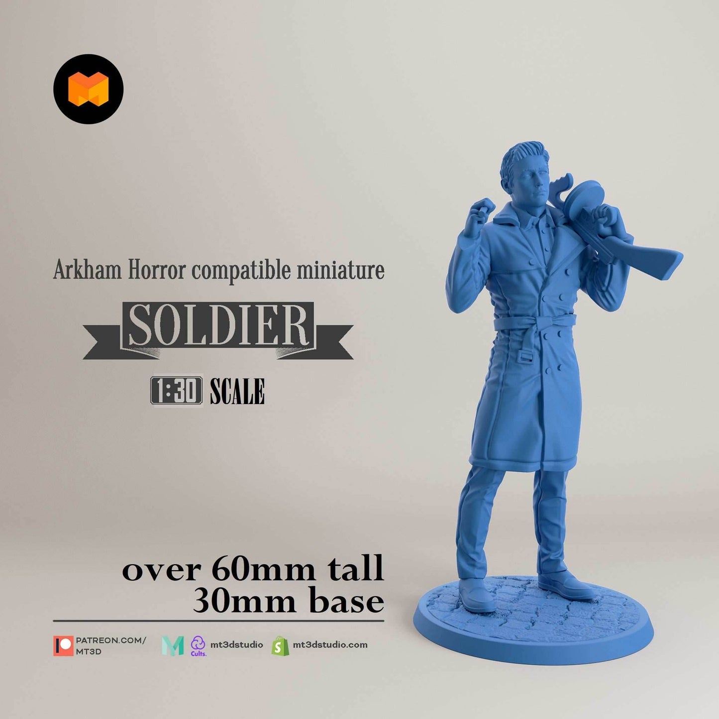 Arkham Compatible Investigator: The Soldier (Mark Harrigan) -