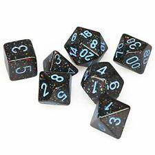 Speckled Polyhedral Blue Stars 7-Die Set -