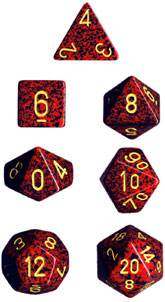 Speckled Polyhedral Mercury 7-Die Set -
