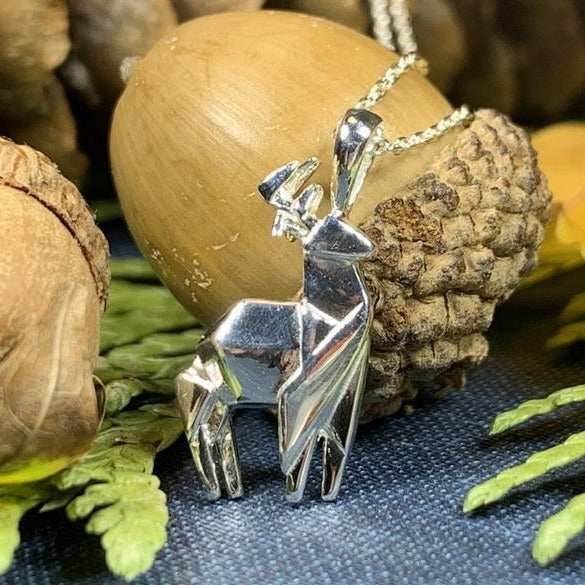 Origami Stag Necklace -