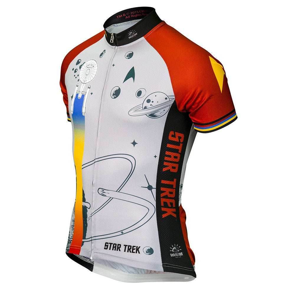 Star Trek Final Frontier Men's Cycling Jersey (S, M, L, XL, 2XL, 3XL) - Silver/Blue / Small