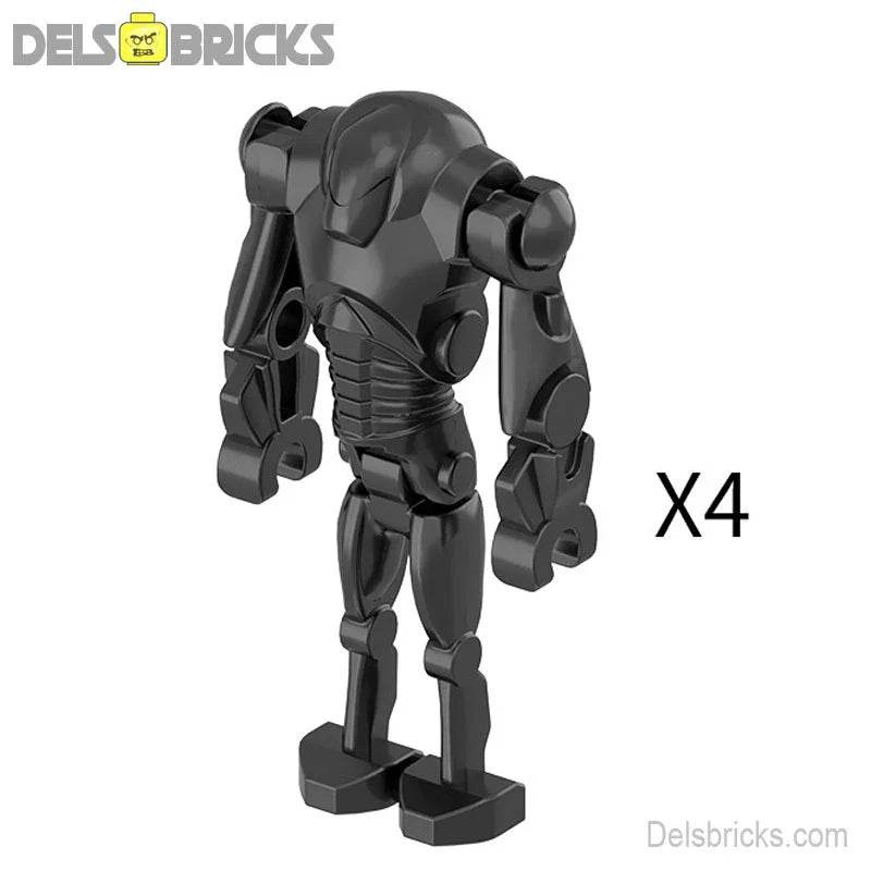 Super Battle Droids set of 4 Lego Star wars Minifigures Custom Toys -