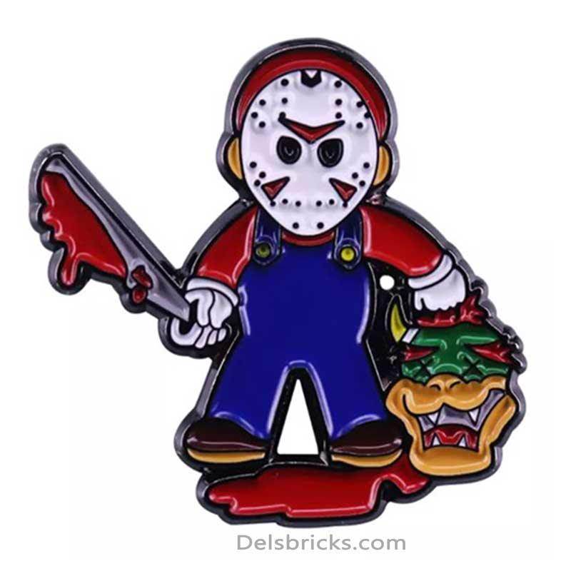 Super mario Jason Voorhees Mashup Enamel Pins Near Me -