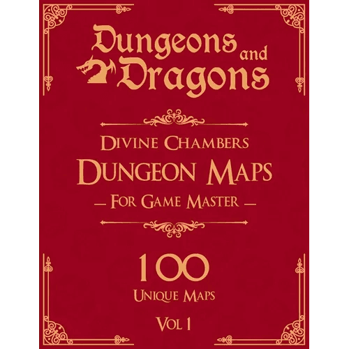 Dungeons and Dragons Divine Chambers Dungeon Maps for Game Masters Vol 1: 100 Unique Temple Maps and Stories for TTRPGs - Paperback -