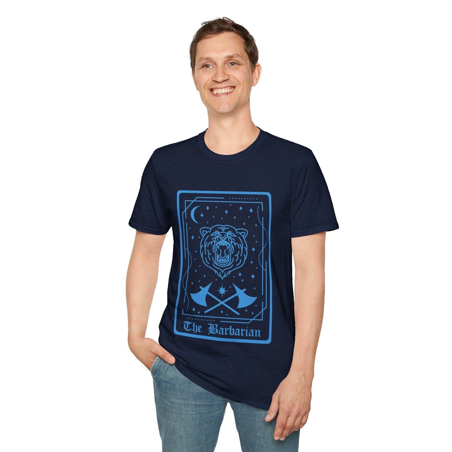 The Barbarian Tarot Card T-Shirt - Black / S