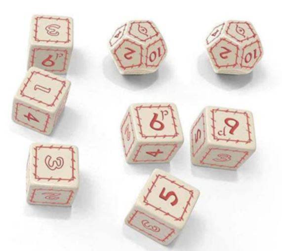 The One Ring White Dice Set -
