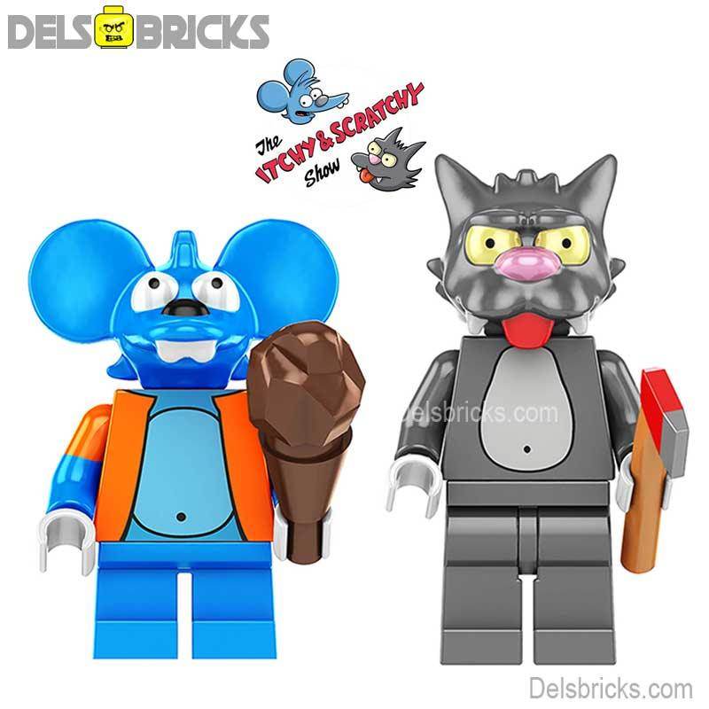 The Simpsons Itchy & Scratchy Minifigures set of 2 -