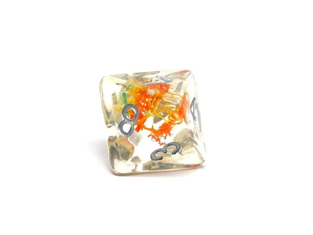 Translucent Neuron Teal and Orange Dice Collection - 7 Piece Set -