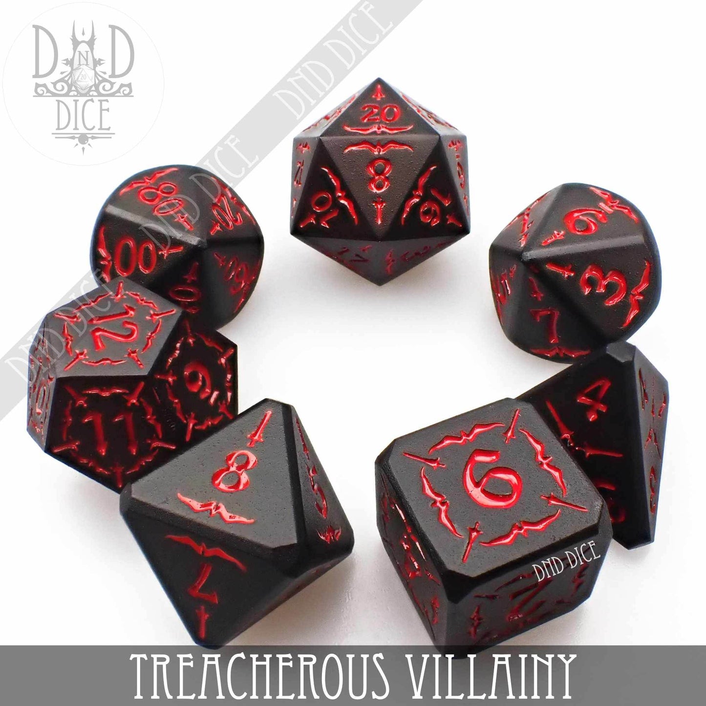 Treacherous Villainy Metal Dice Set -